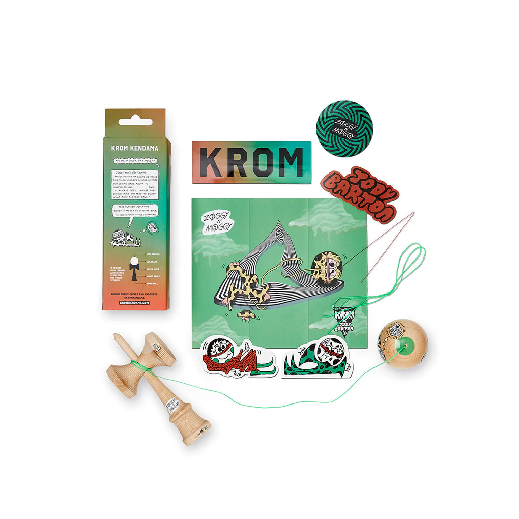 Krom Zoggy n' Moggy Kendama - Premium Wooden Skill Toy for Stress Relief & Focus | Perfect for Office Breaks, Outdoor Play & Mindfulness Practice