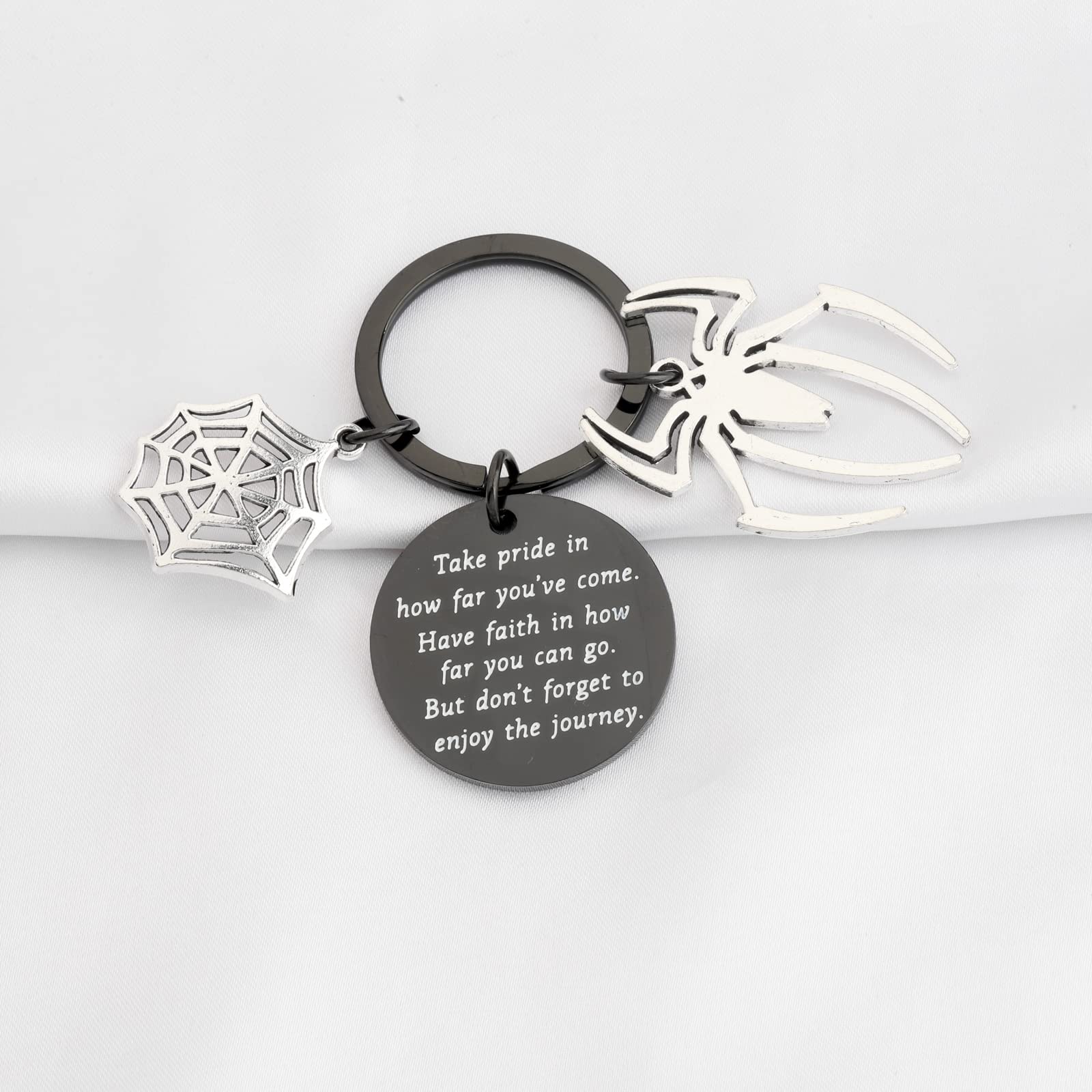 Spider Web Keychain - Halloween Gifts for Movie Fans, Inspirational Charm Pendant - Perfect for Cosplay, Horror Conventions & Everyday Carry