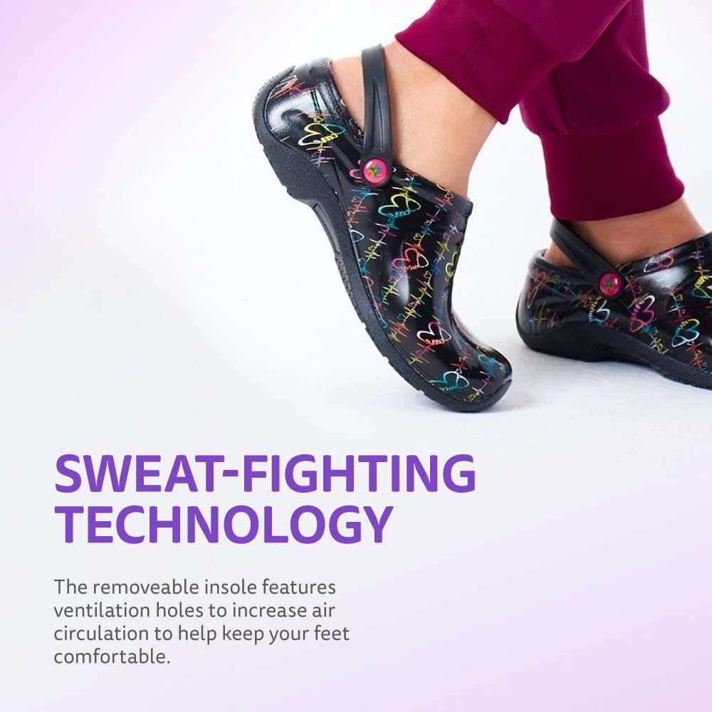 Anywear Zone Nursing Clogs for Women & Men - Lightweight Non-Slip Work Shoes with EVA Cushioning & Ventilated Insoles - Comfortable for Healthcare, Hospitality & Food Service Professionals