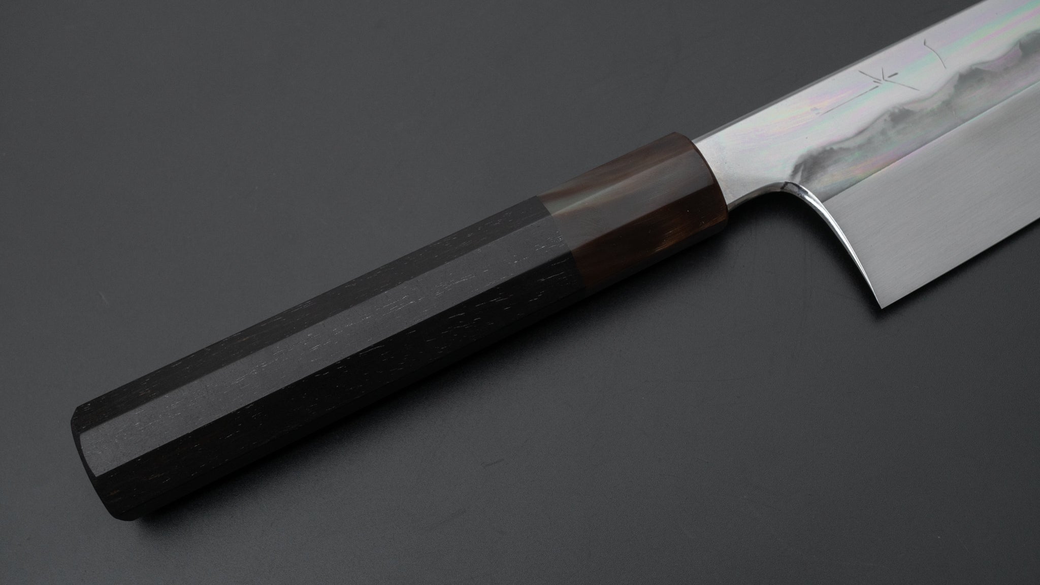Hitohira Togashi White #1 Notaremon Mizu Honyaki Kiritsuke Gyuto 240mm Japanese Chef Knife with Taihei Ebony Handle (#068/Saya Included) - Premium Sushi & Meat Cutting Tool for Professional Chefs & Home Cooks