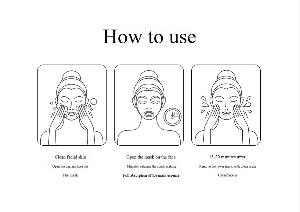 Collagen Anti-Wrinkle Moisturizing Face Mask Set of 4 - Hydrating & Firming Sheet Masks for Dry Skin, Korean Skincare Favorite (100 Sheets) | Perfect for Night Routine, Spa Day & Travel Skincare