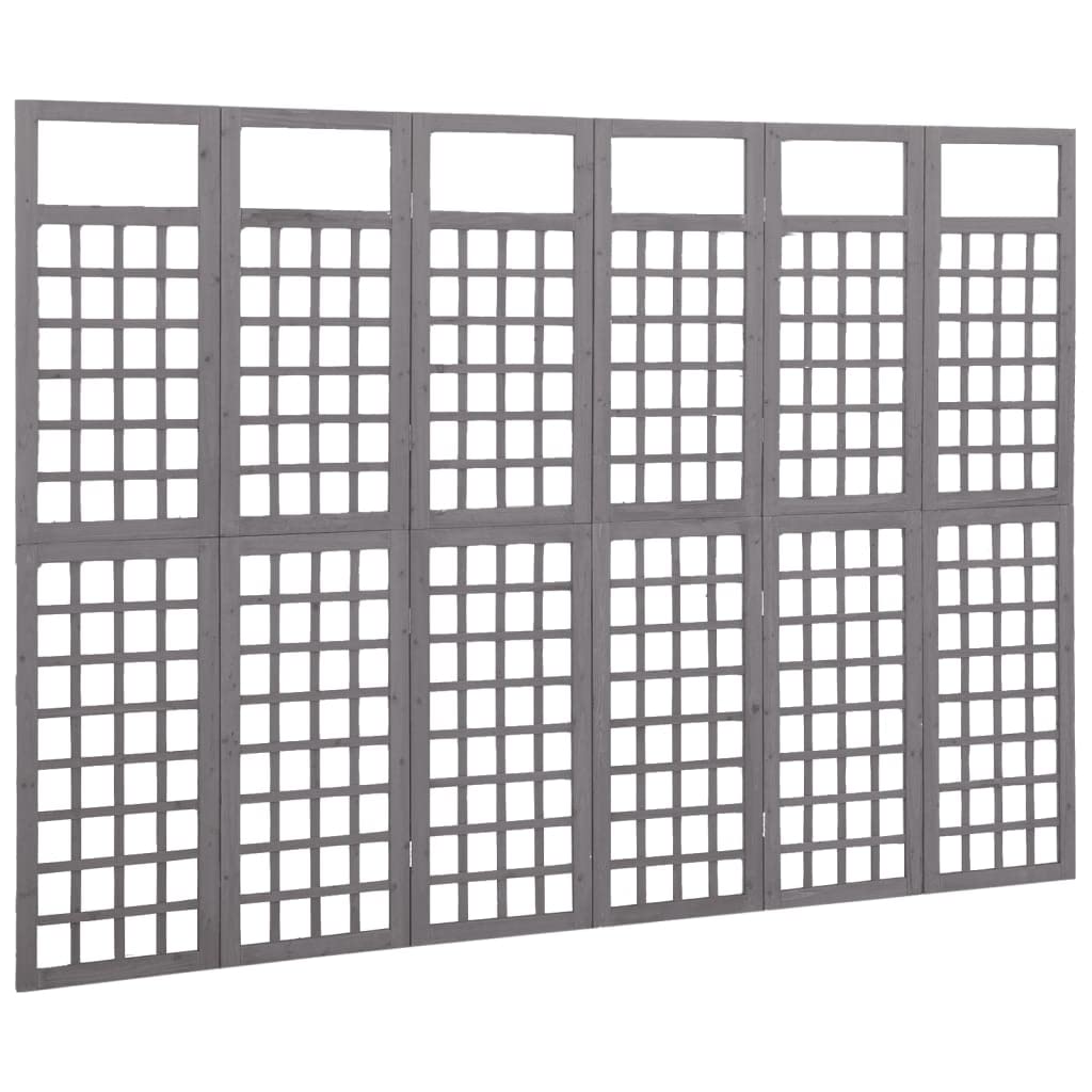 CHARMMA 6-Panel Solid Fir Wood Room Divider Screen - 95.5