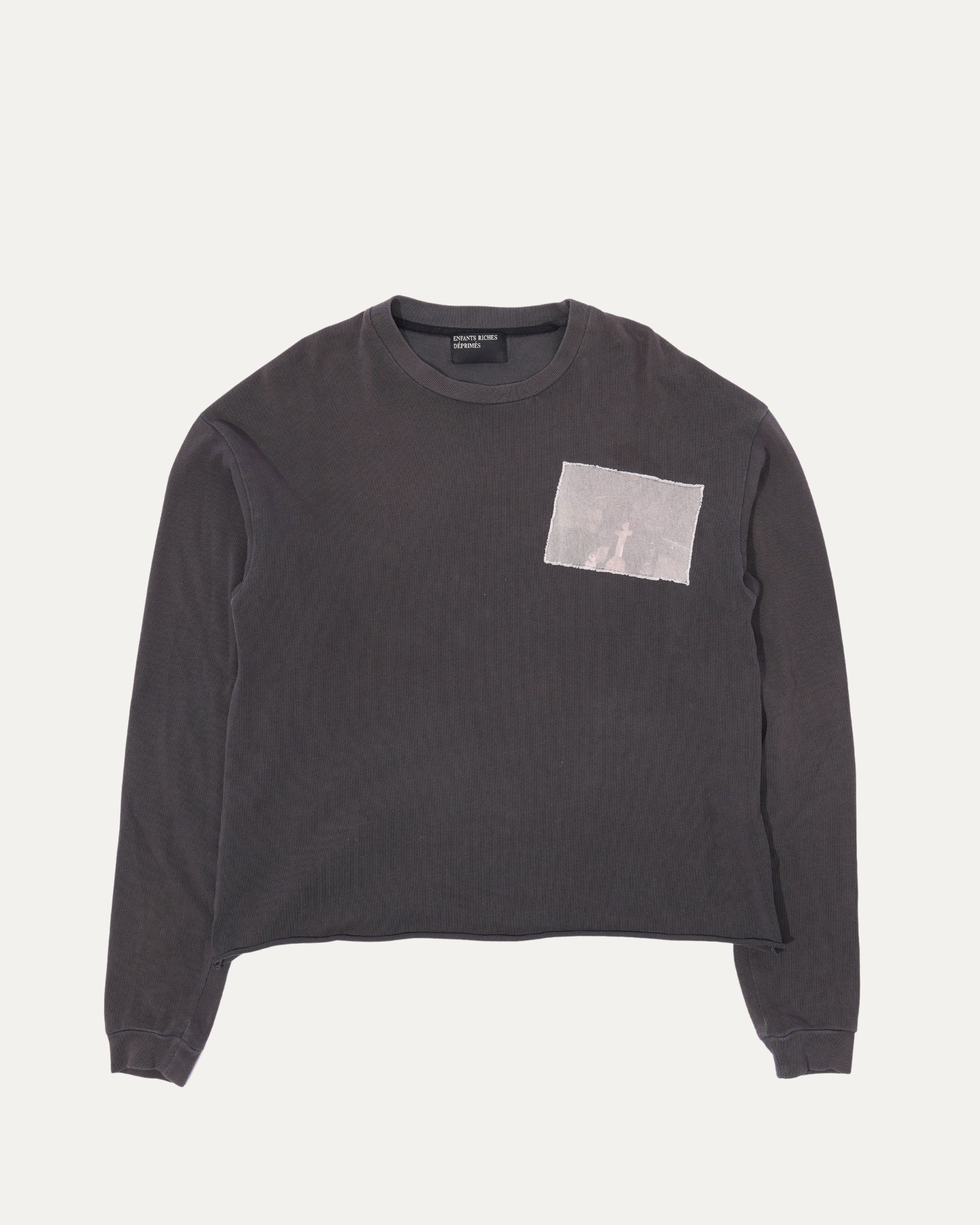 Heroin Needle Patch Long Sleeve Graphic T-Shirt - Vintage Punk Rock Style for Men & Women - Perfect for Concerts, Streetwear & Alternative Fashion