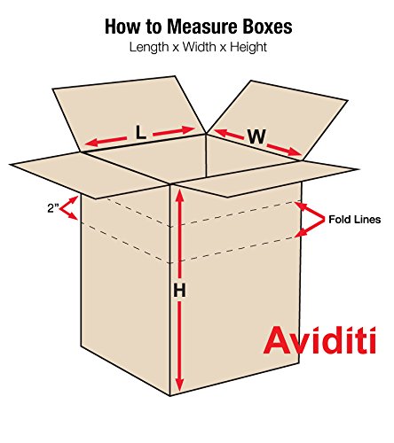Aviditi MD301716 Heavy Duty Corrugated Cardboard Box 30x17x16 Inches - Kraft Brown Shipping Boxes for Moving, Packing & Storage (15 Pack) | Perfect for Home Relocation, Warehouse Organization & Ecommerce Shipping
