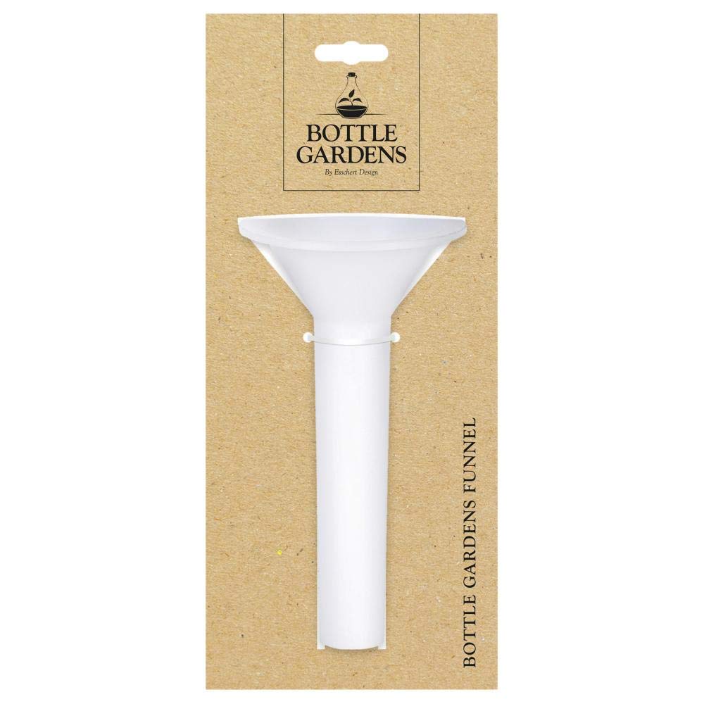 Esschert Design GT164 White Plastic Terrarium Funnel - Perfect for Reptile Tanks, Plant Terrariums & Gardening Soil Filling