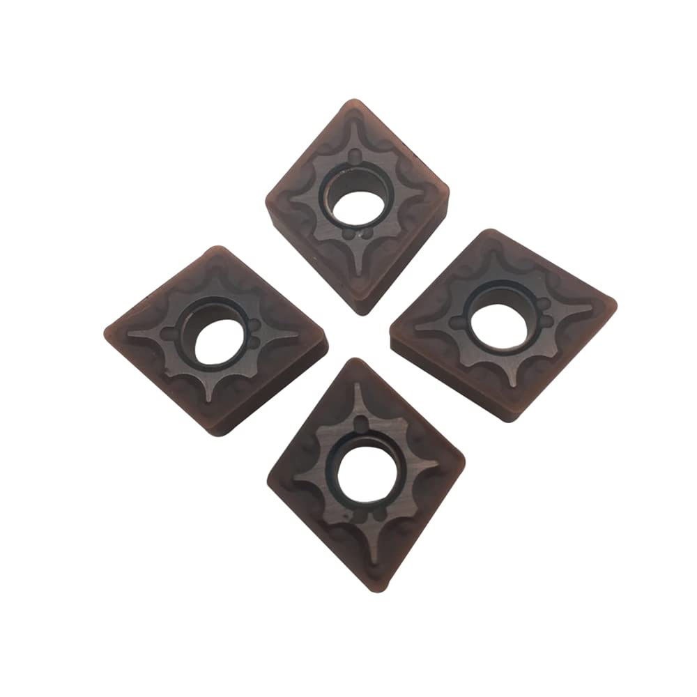 CNMG432MA Carbide Turning Inserts for Steel, Stainless Steel & Cast Iron - Premium Cutting Tools for MCLNR/L Turning Tool Holders - Ideal for Lathe Machining, Metalworking & Industrial Manufacturing (CNMG432MA Bronze Coating)