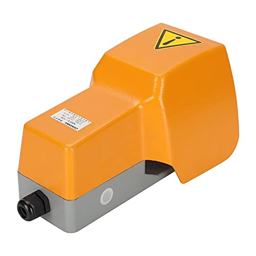 LTH-1/6 Foot Switch - Aluminum Shell Industrial Pedal Switch for Machine Tools, Silver Contact Power Reset (Perfect for CNC Machines, Industrial Equipment & Workshop Use)