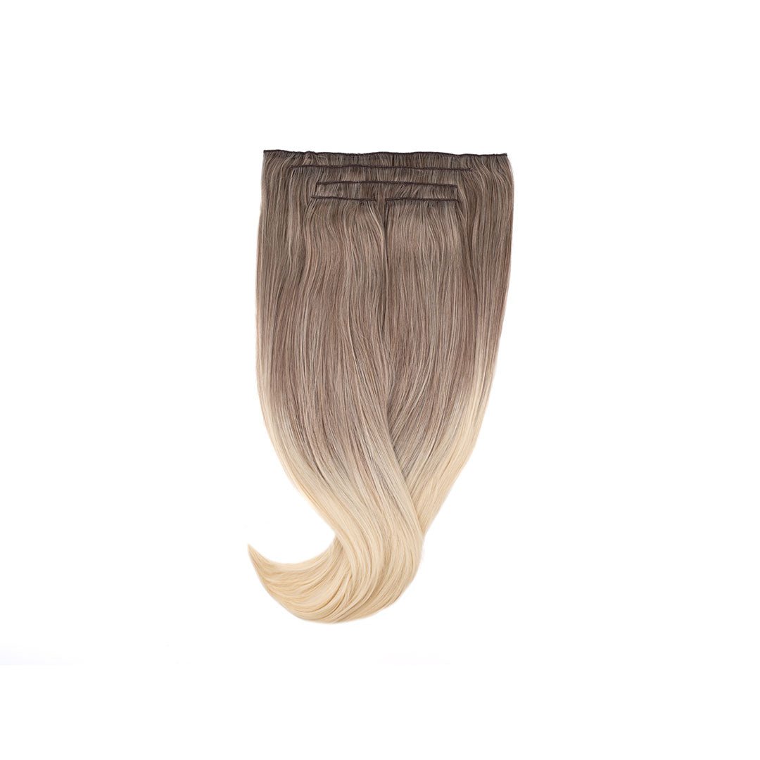 6/613 Brown Blonde Ombre Synthetic Clip-in Hair Extensions 5pc Set 22