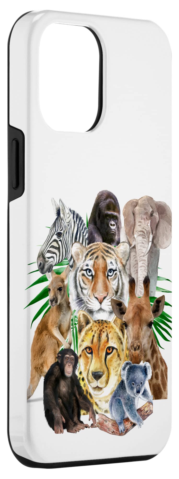 iPhone 12 Pro Max Case with Safari Animals Design - Lion, Zebra & Kangaroo Jungle Wildlife Theme | Perfect for Zoo Lovers & Nature Enthusiasts