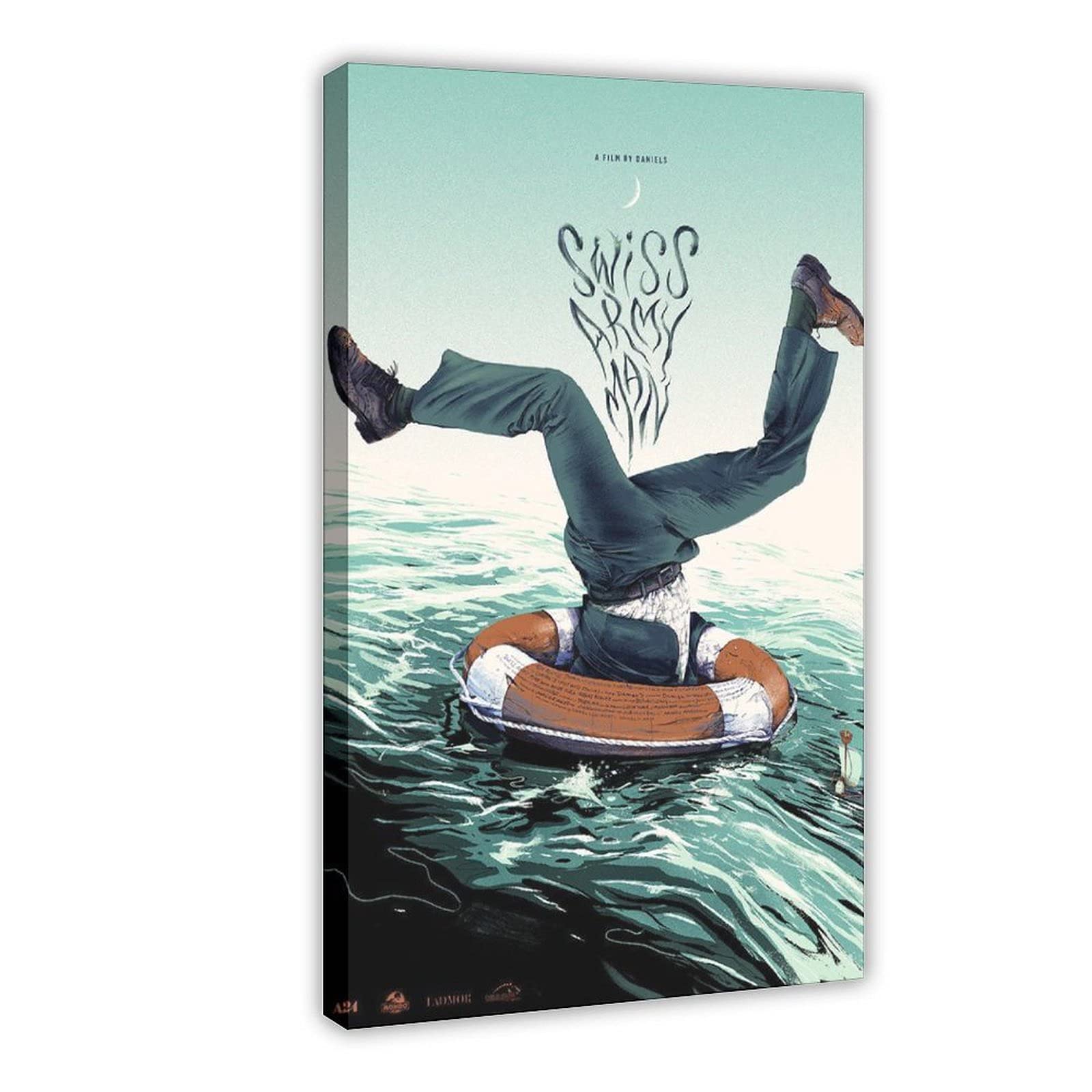 Swiss Army Man Movie Poster - 24x36 Inch (60x90cm) Canvas Wall Art for Bedroom, Office & Living Room Decor - Unique Gift for Movie Lovers & Home Theater Enthusiasts