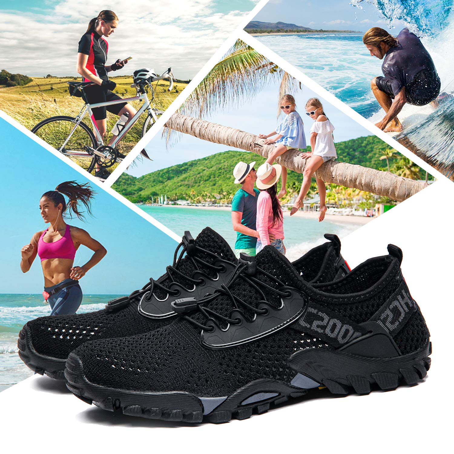 SOBASO Quick-Drying Water Shoes for Women & Men - Lightweight Hiking, Swimming, Beach, River, Fishing, Diving, Sailing & Travel - Perfect for Water Sports & Outdoor Adventures