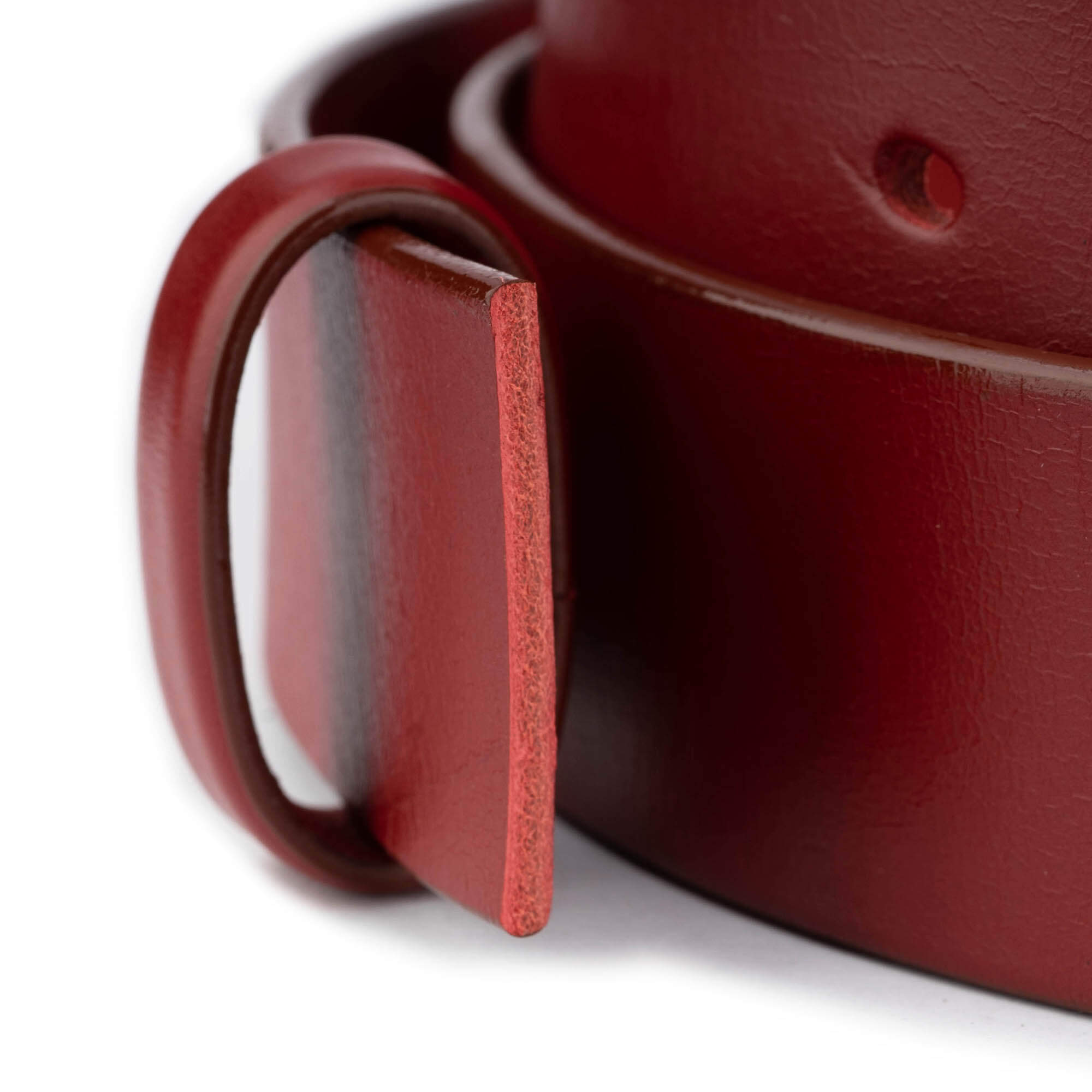 Premium 4.0cm Genuine Red Leather Belt for Ferragamo Buckles Replacement - Men's Fashion Accessory for Office, Wedding & Formal Occasions