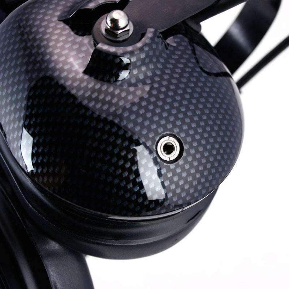 Rugged Radios H42-CF Carbon Fiber Behind-The-Head Two-Way Radio Headset with Dynamic Noise Cancelling Mic, PTT Button & 3.5mm Audio Jack - Ideal for Motorcycle Riding, Construction Work & Outdoor Adventures