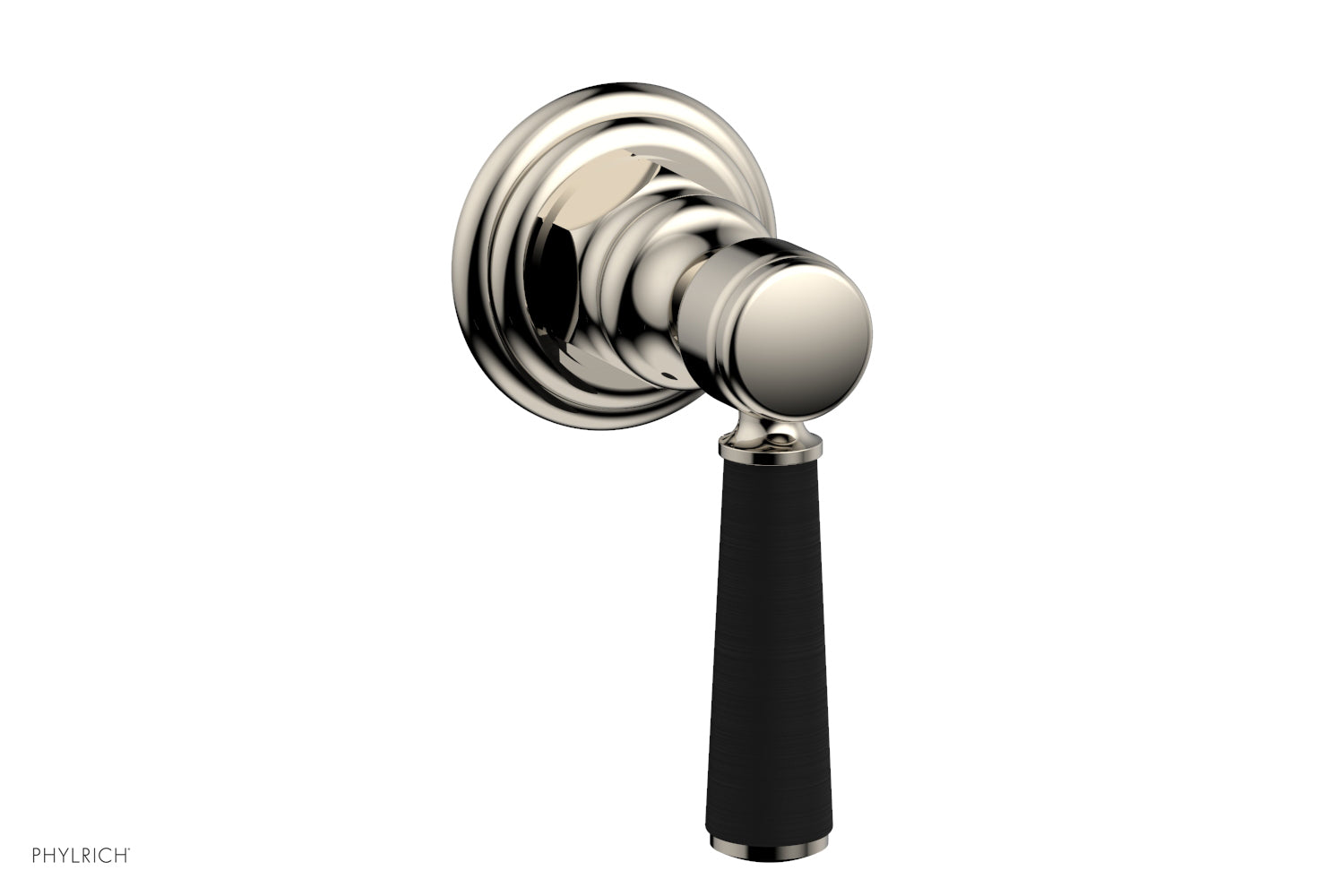 HEX TRADITIONAL/HENRI Volume Control Diverter Valve - Satin Black Lever Handle (Model 500-36) - Perfect for Bathroom & Shower Fixture Upgrades