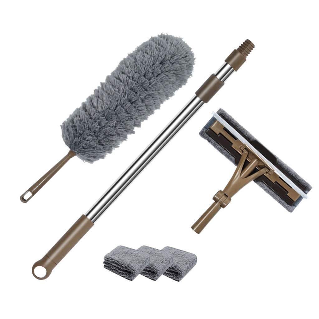 Extendable Rotating Shower Squeegee - Professional Window Glass Cleaner for High Windows, Mirrors, Showers & Cars - Adjustable Handle (Color B) - Perfect for Bathroom Cleaning, Car Washing & Hard-to-Reach Surfaces
