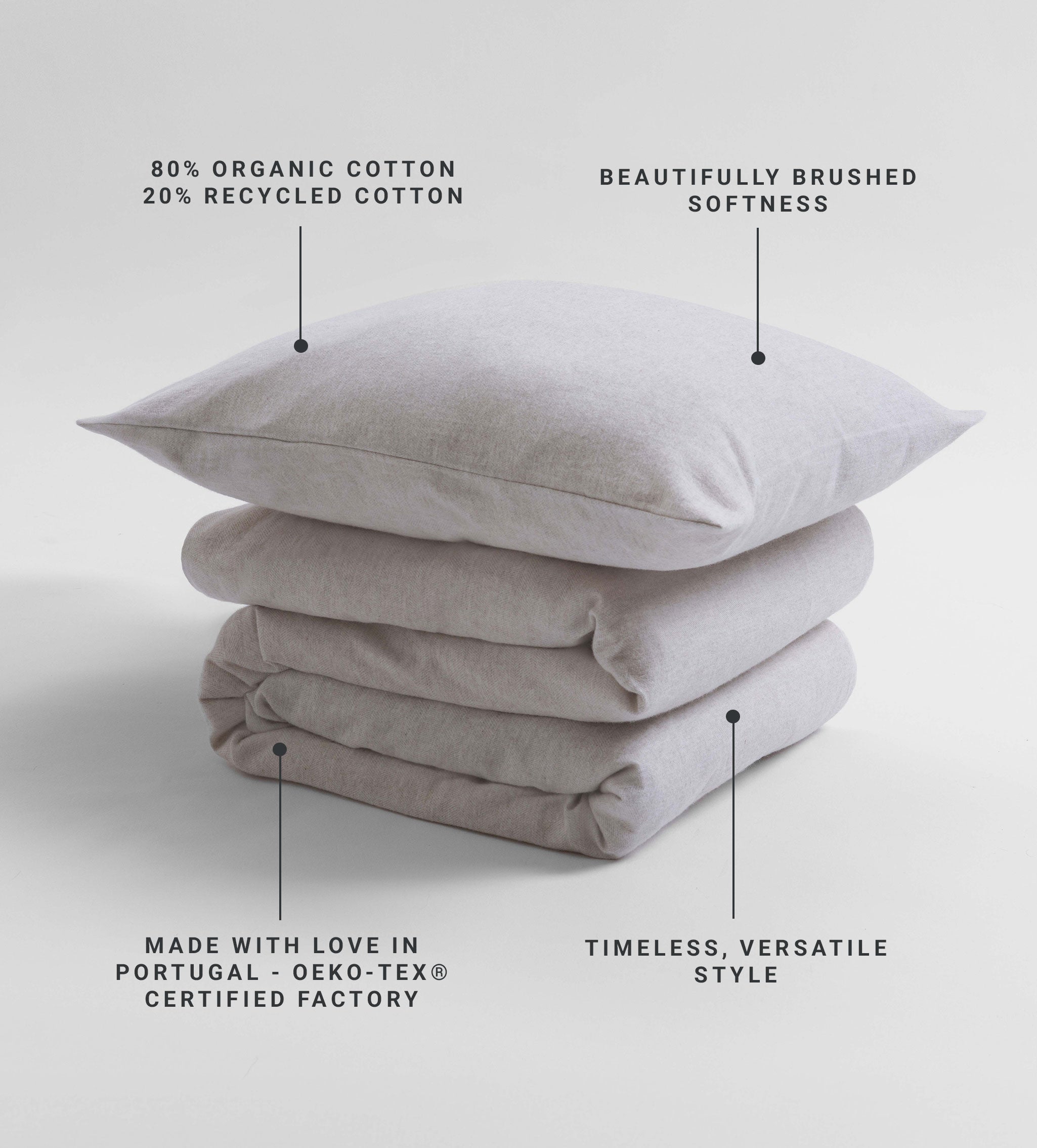 100% Brushed Cotton Cot Bed Duvet Cover Set - Soft & Breathable Natural Nursery Bedding for Baby Cribs & Toddler Beds - Perfect for Nursery Decor & Comfortable Sleep