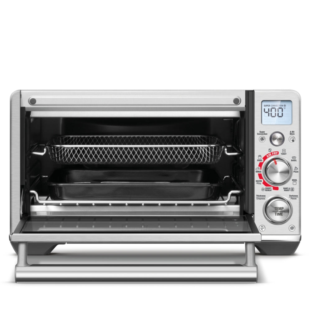 Breville the Smart Oven Air Fryer Compact - Brushed Stainless Steel Countertop Convection Oven with Air Frying, Baking & Toasting | Perfect for Small Kitchens, Dorms & Apartments
