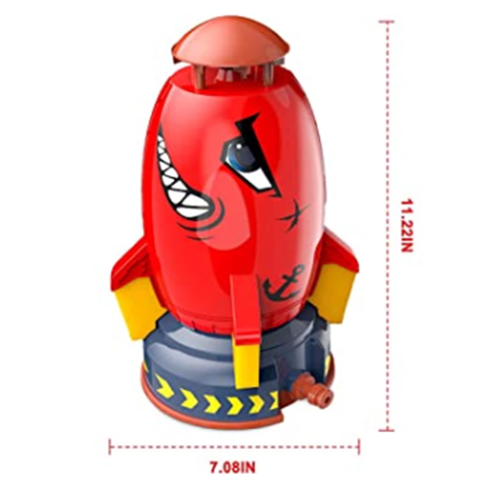 Kids Rocket Sprinkler Toy - 360° Rotating Outdoor Water Sprinkler for Garden & Yard, Connects to Hose - Fun Summer Splash Toy for Boys & Girls Ages 3-10 - Perfect Birthday Gift for Outdoor Play & Backyard Water Activities