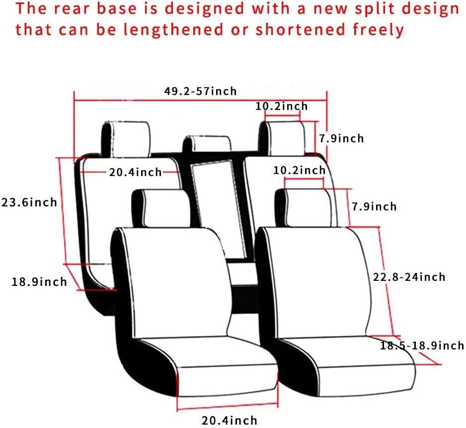 Waterproof Leather Car Seat Covers for Mercedes Benz GLE 550e 2017-2018 - Full Set Front & Rear Seat Protectors (MH51 Black) | Perfect for Road Trips, Daily Commuting & Pet Protection