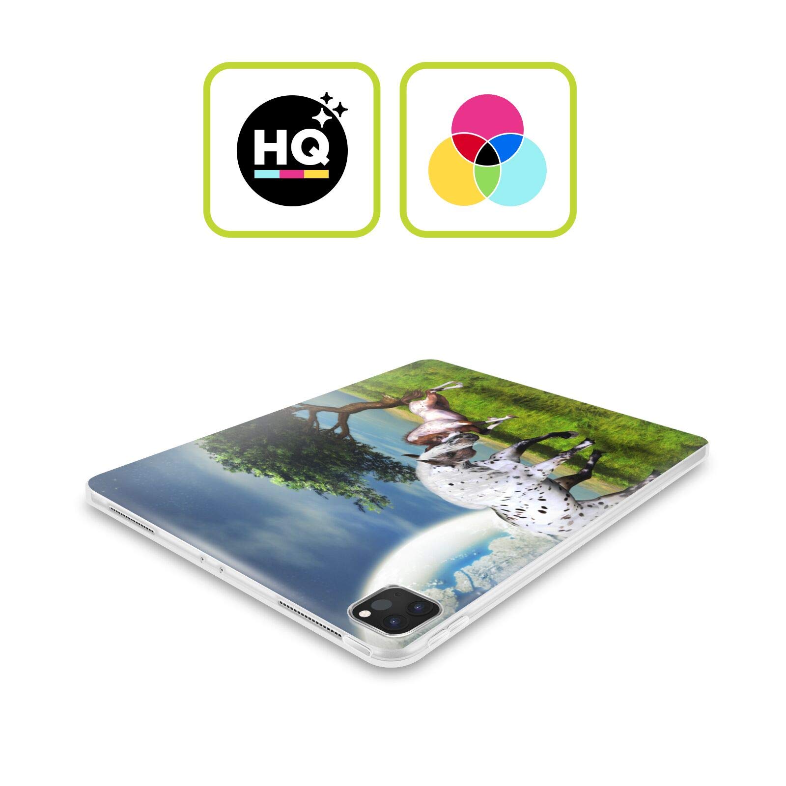 Head Case Designs Officially Licensed Simone Gatterwe Love Forever Horses Soft Gel Case for Samsung Galaxy Tab S8 Plus – Perfect for School, Work, and Travel
