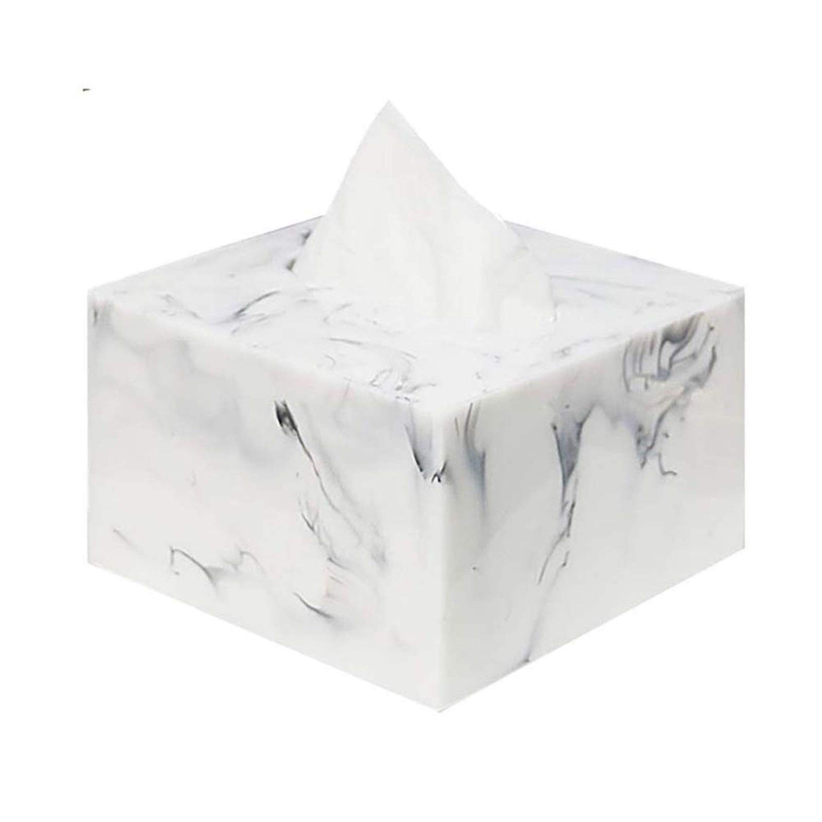 FMOGE Elegant Resin Napkin Holder Box - Stylish Rectangular Tissue Dispenser for Home, Office & Car - Perfect for Kitchen, Dining Table, Desk & Automotive Decoration