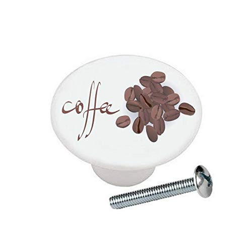 Premium Ceramic Cabinet Knobs - Coffee Bean & Espresso Themed Drawer Pulls for Kitchen, Bathroom & Dresser - Stylish Hardware for Home Décor & Furniture Upgrade
