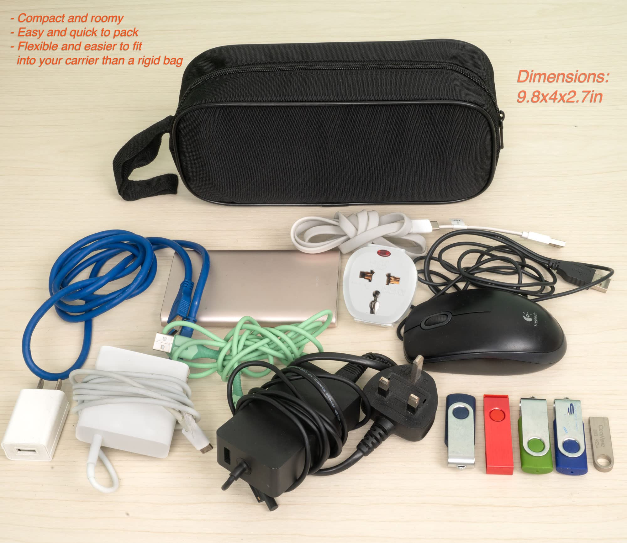 ButterFox Universal Electronics Accessories Travel Organizer - Medium Size Carry Case for Phones, Cables & Chargers | Perfect for Travel, Office & Daily Storage