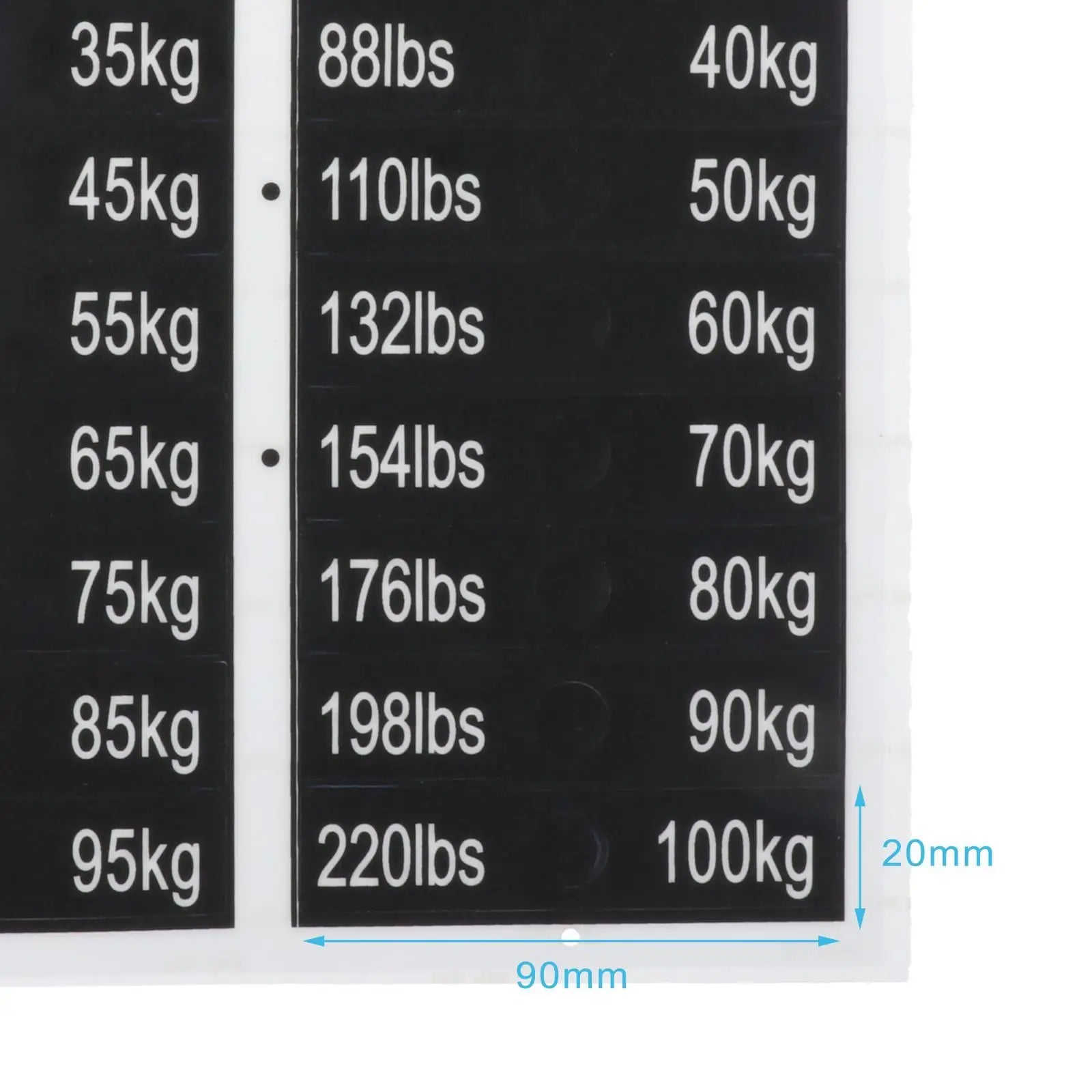 Gym Weight Stack Labels - Durable Weighted Block Stickers for Weight Identification | Workout Machine Accessories | Perfect for Home & Commercial Gyms