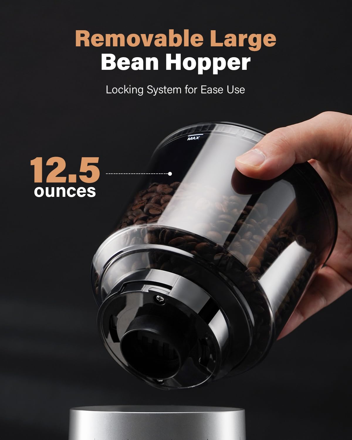 SHARDOR Electric Conical Burr Coffee Grinder - 51 Precise Settings, Adjustable Burr Mill with Stainless Steel Container & Digital Timer for Espresso, Drip Coffee & French Press - Perfect for Home Baristas & Coffee Enthusiasts