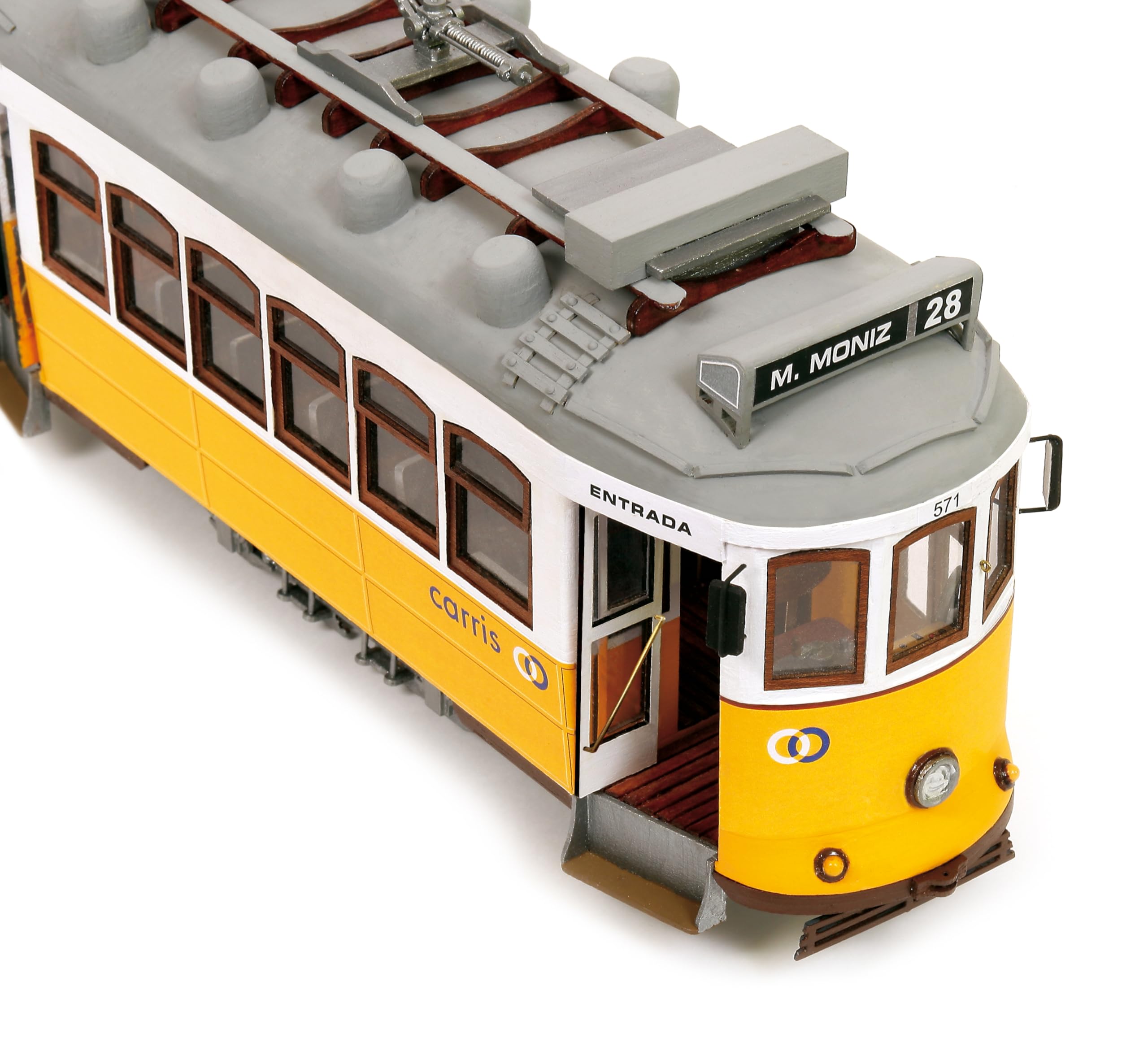 53005 Lisboa Tramway 1:24 Scale Model Kit - Highly Detailed Collectible Tram Toy for Adults & Kids | Perfect for Home Decoration, Train Enthusiast Gifts & Model Building Projects
