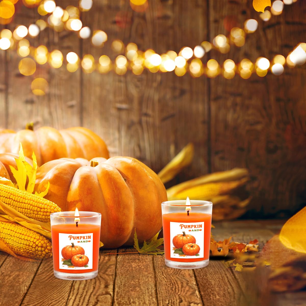 12 Pack Pumpkin Spice Scented Candles - Natural Soy Wax Autumn Votive Candles in Clear Glass, Orange Fall Harvest Decor for Halloween, Thanksgiving, Home & Table Centerpiece | Perfect for Cozy Evenings, Seasonal Celebrations & Festive Ambiance