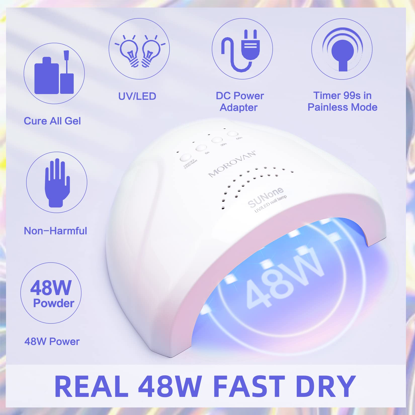 Morovan Professional Poly Gel Nail Kit with LED Lamp & Drill - Complete Starter Set for Nail Extensions & Art | Includes Essential Tools for Beginners | Perfect for Home Salon, DIY Manicures & Professional Nail Designs