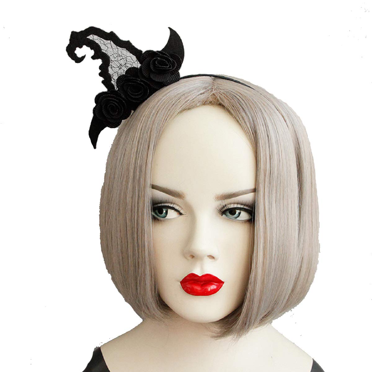 LSHDXD Halloween Witch Hat Headband for Women - Elegant Hair Hoop & Hair Accessories for Halloween Party, Costume, and Home Decorations