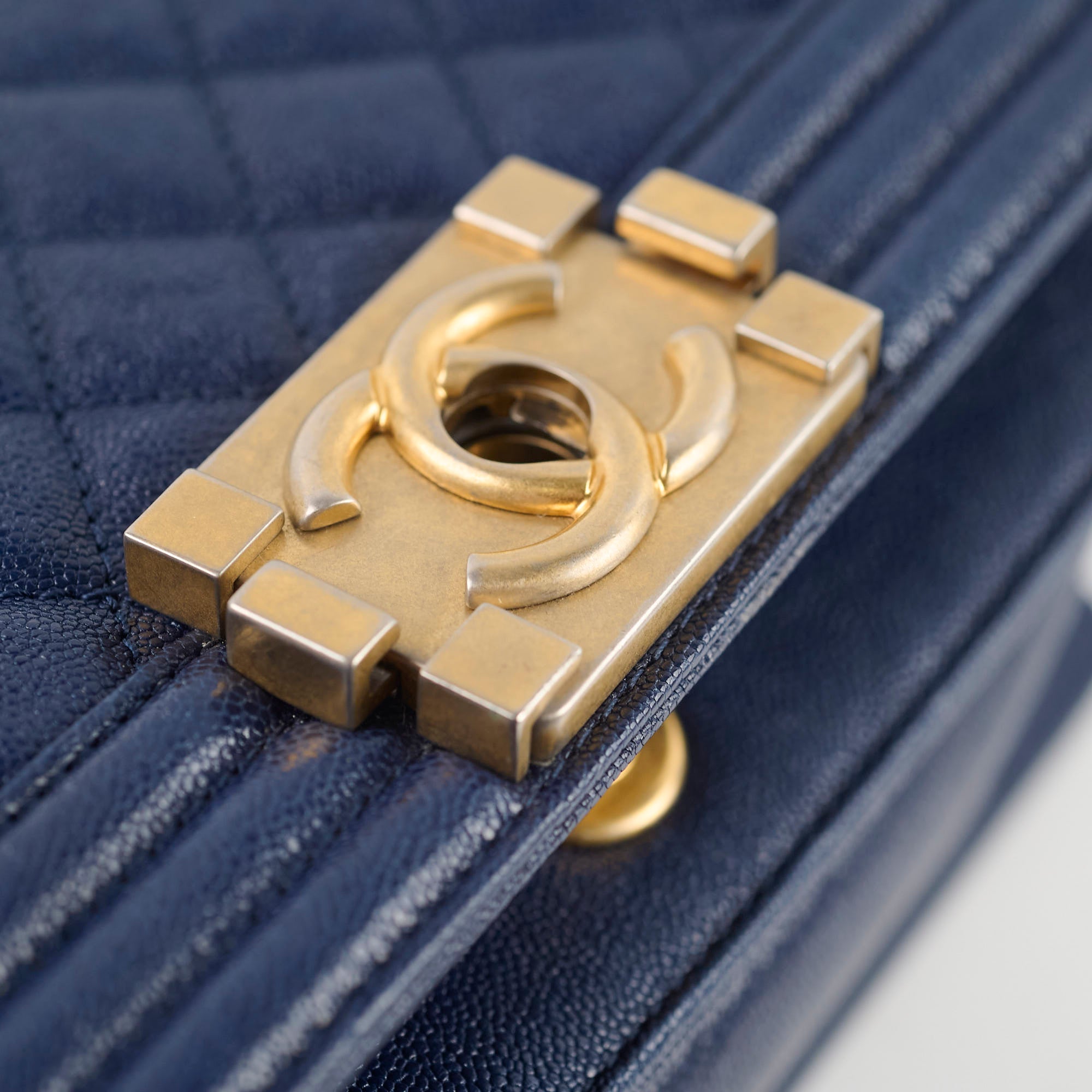 Chanel Small Boy Caviar Leather Handbag Navy Blue 26cm - Luxury Designer Crossbody Bag for Women, Perfect for Date Night & Special Occasions