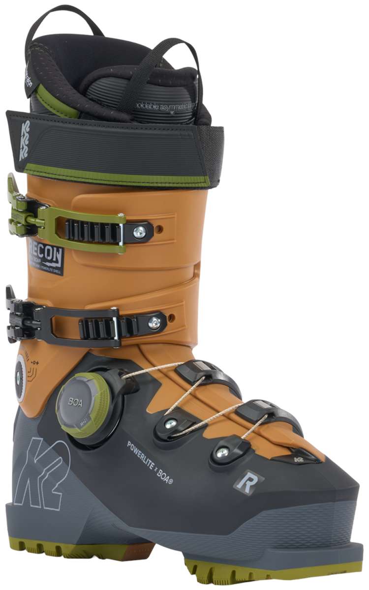 **2024 K2 Recon 110 BOA Ski Boots - Men's & Women's Alpine Skiing Boots for Comfort & Performance on Slopes**    *Use Case: Perfect for downhill skiing, freeriding, and all-mountain adventures, offering superior fit and control.*