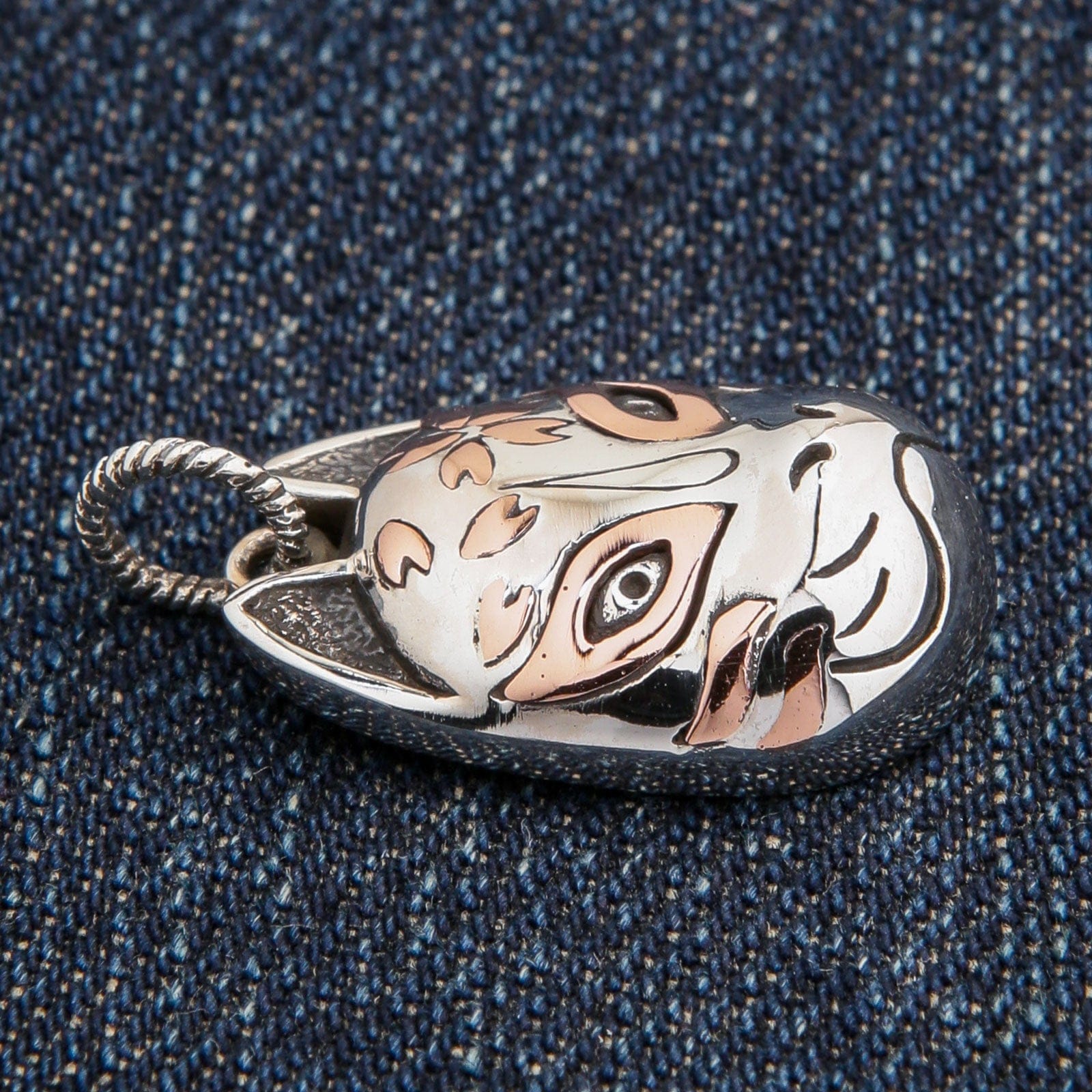 Authentic Sterling Silver Japanese Kitsune Fox Mask Pendant Necklace - Elegant Handcrafted Jewelry for Cosplay, Anime Fans & Unique Gift Giving
