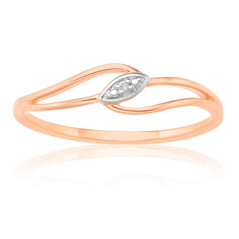 9ct Rose Gold Diamond Ring with 1 Brilliant Cut Diamond - Elegant Engagement & Wedding Jewelry for Women - Perfect for Proposals, Anniversaries & Special Occasions
