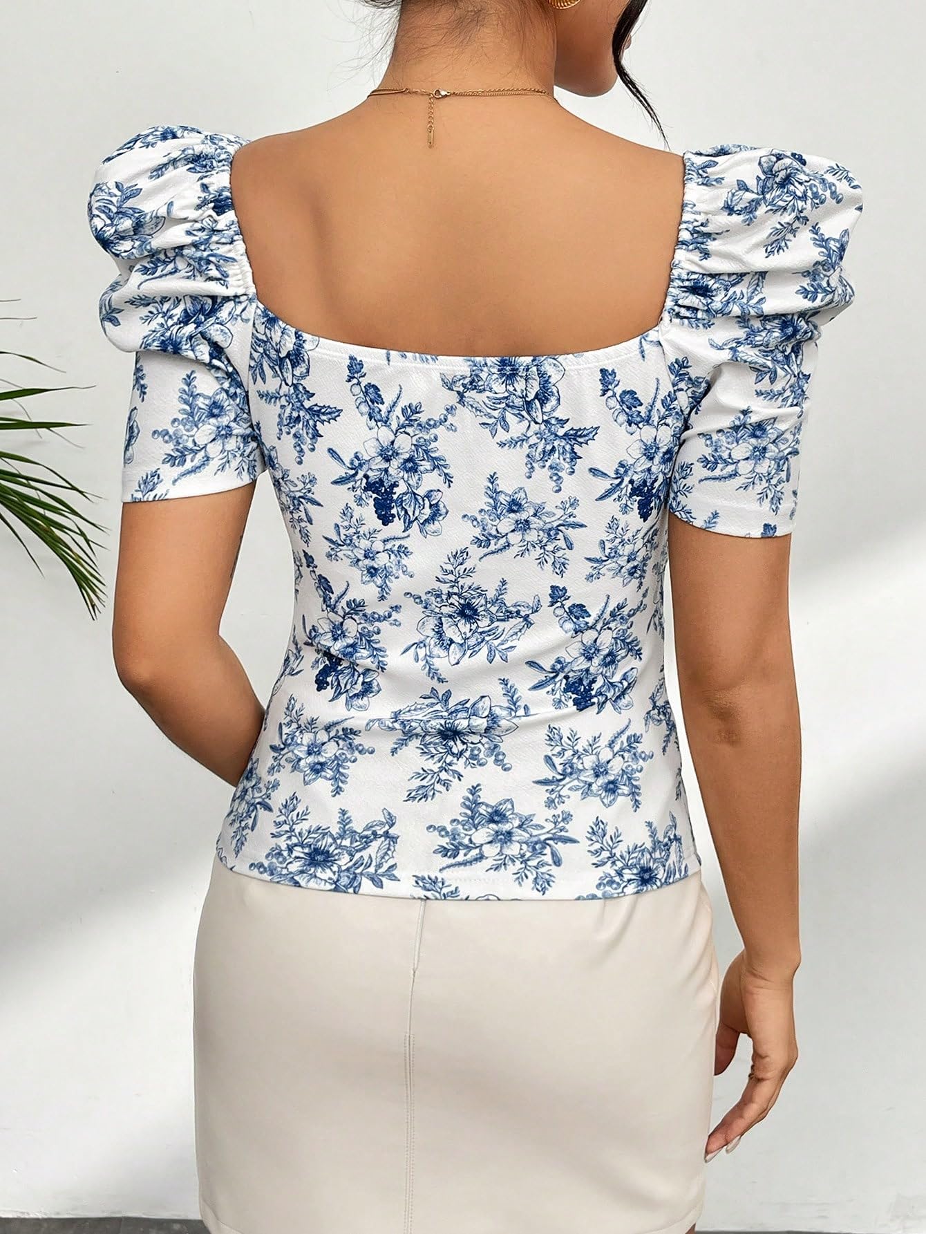 JAIYA Women's Regular Fit Printed Full Sleeve Tops - Stylish Casual Blouse for Work, Office & Everyday Wear