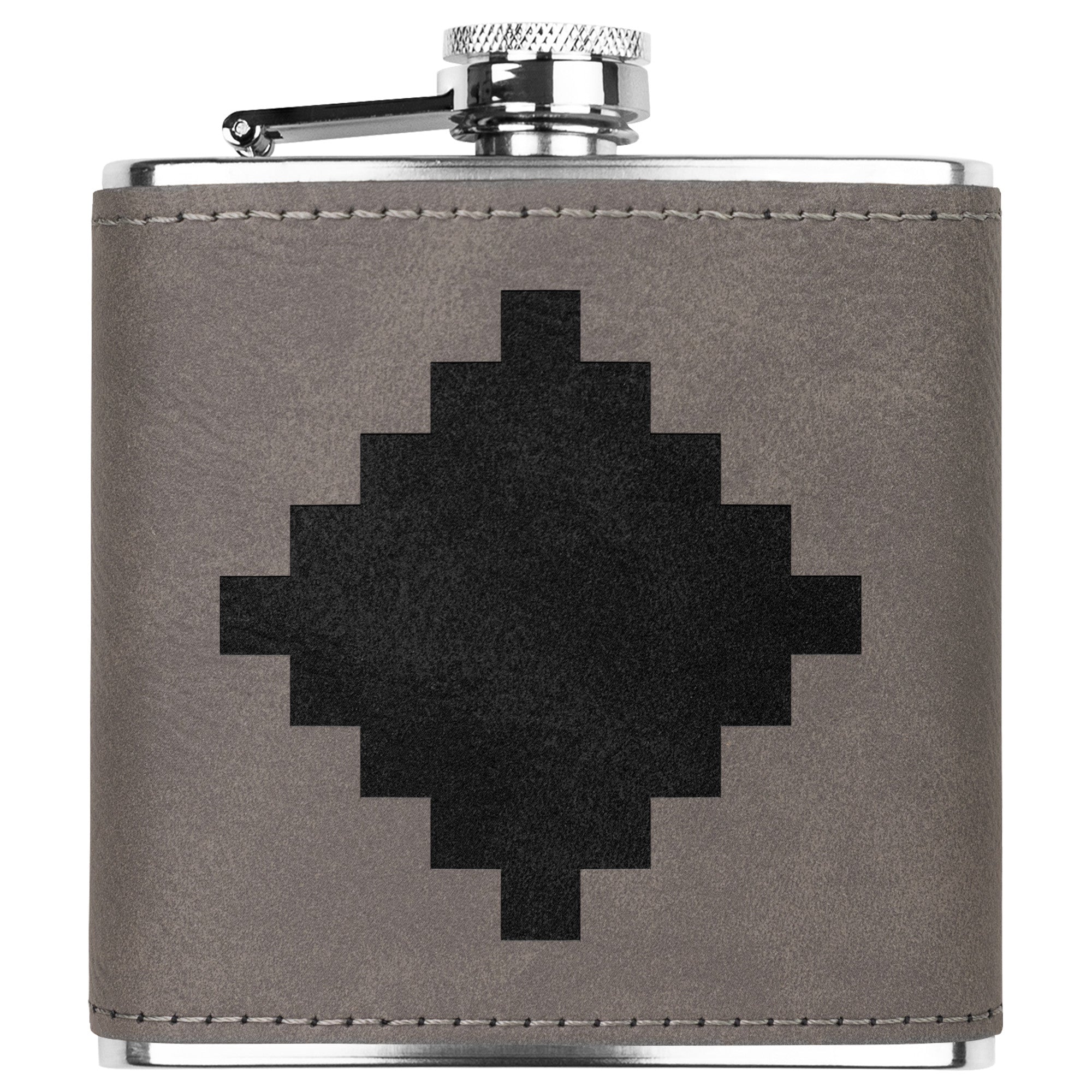 Authentic Southwestern Leather Flask with Western Metal Accents - Perfect for Cowboy Themed Parties, Outdoor Adventures, and Western Decor