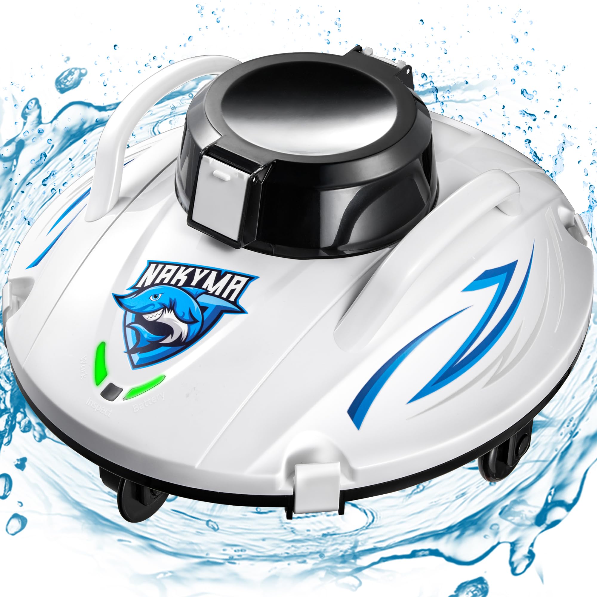 Automatic Cordless Robotic Pool Cleaner for Above Ground Pools - Powerful Suction, Smart Navigation, 150-180 Min Runtime - Ideal for Pools Up to 1100 Sq Ft - Perfect for Weekly Pool Maintenance & Debris Removal