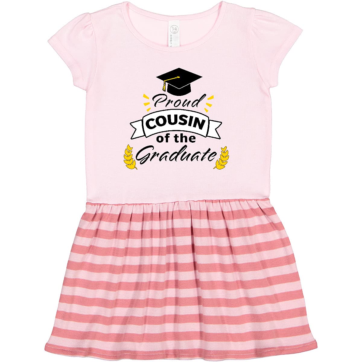 Inktastic Proud Cousin of The Graduate - Family Graduation Toddler Dress for Girls - Cute Baby Outfit for Graduation Ceremony, Photo Shoot & Special Occasions