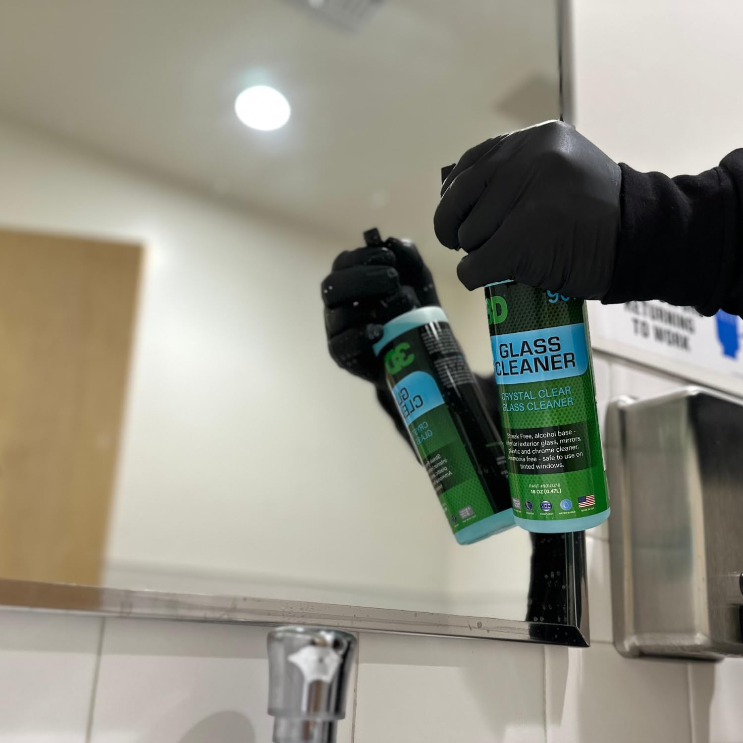 3D Glass Cleaner – Streak-Free, Tint-Safe Formula for Windows, Mirrors & Chrome – Ready-to-Use Car Glass Cleaner – Perfect for Auto Detailing, Home Cleaning & Office Maintenance