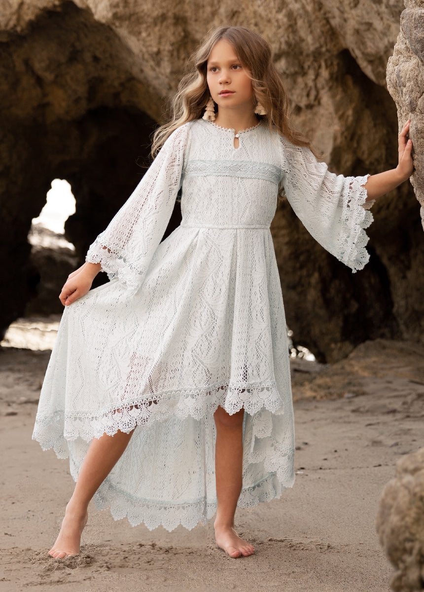 Blue Whisper Murni Dress - Elegant Flowy Maxi Dress for Women | Perfect for Summer Beach, Vacation & Casual Wear