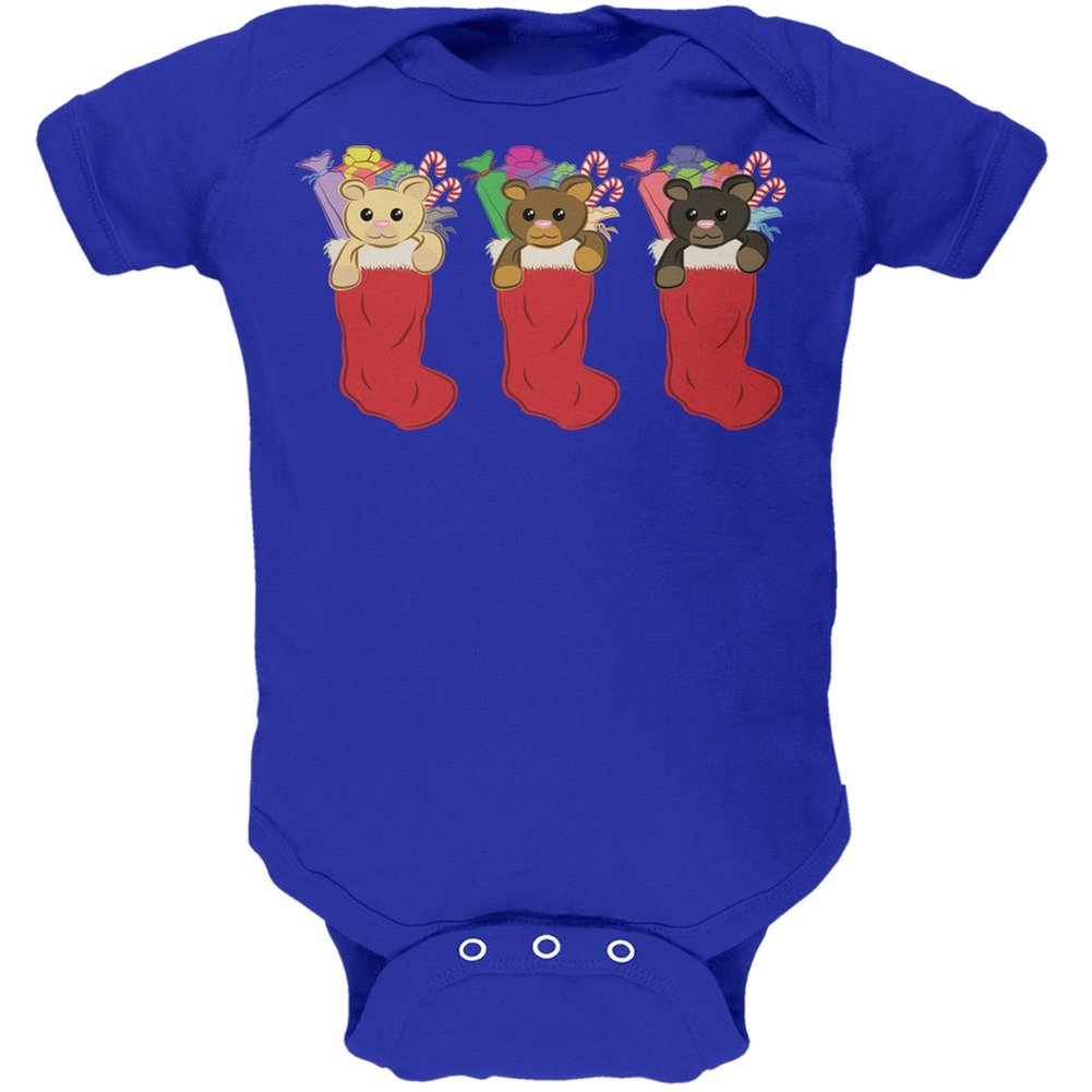 Soft Royal Teddy Bear Christmas Stockings - 3 Pack for Baby & Kids Holiday Decorations | Perfect for Stocking Stuffers, Nursery Decor, and Festive Gift Giving
