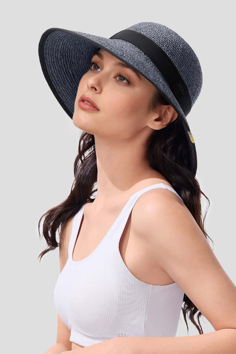 Horizon Women's Wide Brim Sun Straw Hat UPF50+ UV Protection - AL717 for Beach, Garden & Outdoor Activities