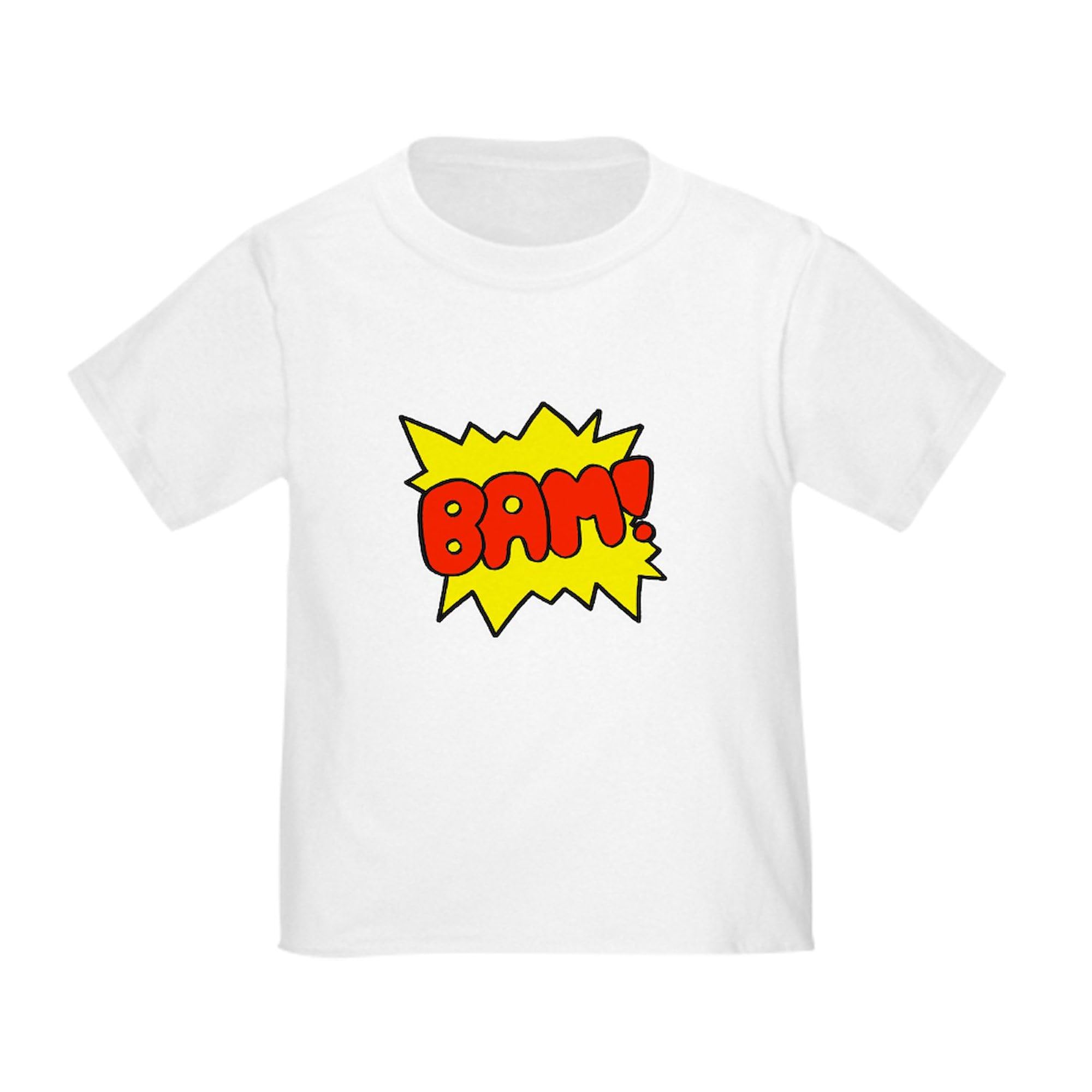 Bam! Comic Graphic Toddler T-Shirt - 100% Cotton Cute Baby Tee for Boys & Girls - Perfect for Playdates, Birthdays & Casual Outfits