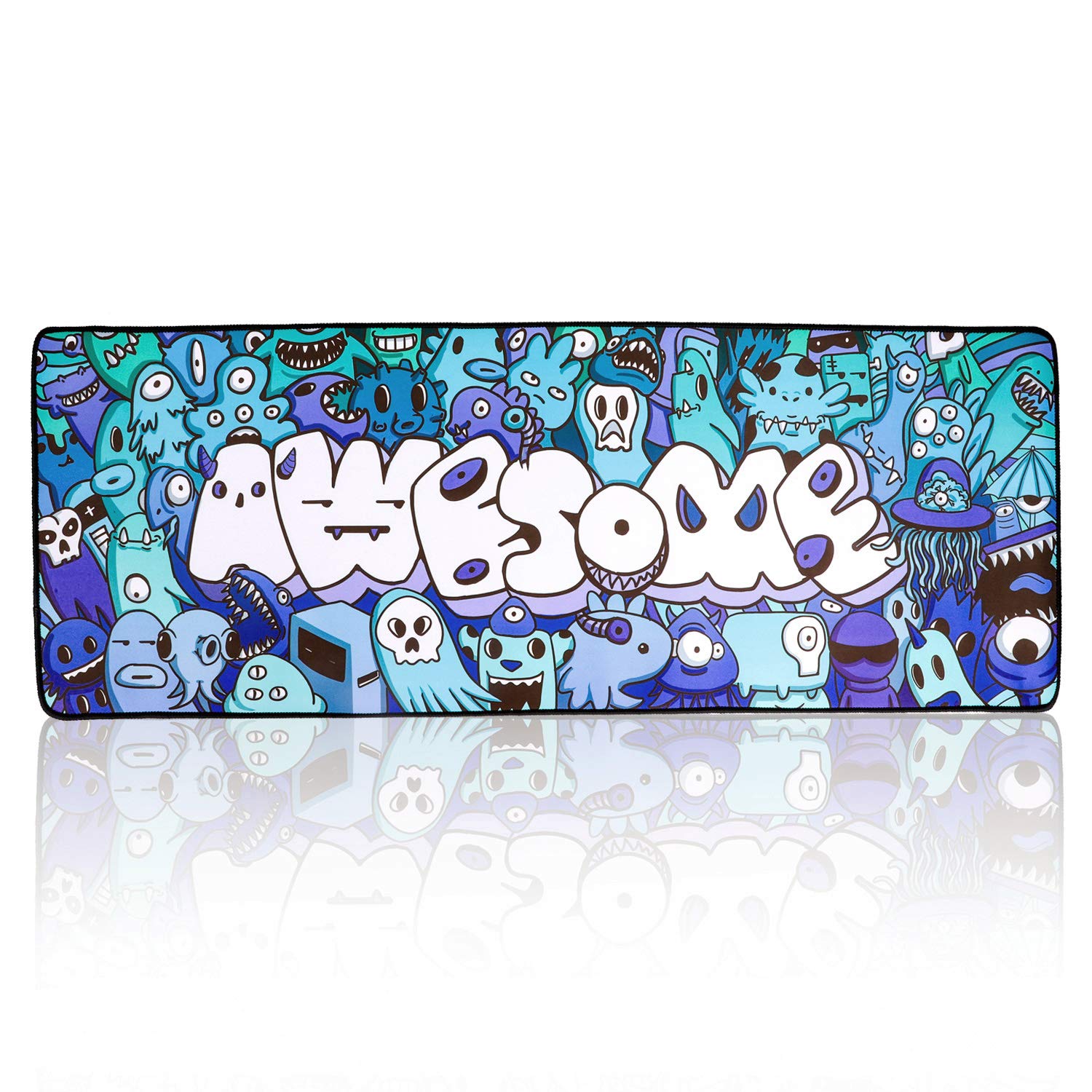 Extended Large Gaming Mouse Pad with Graffiti Anime Design - Non-Slip Mouse Mat for Laptop, PC & Computer (31.5