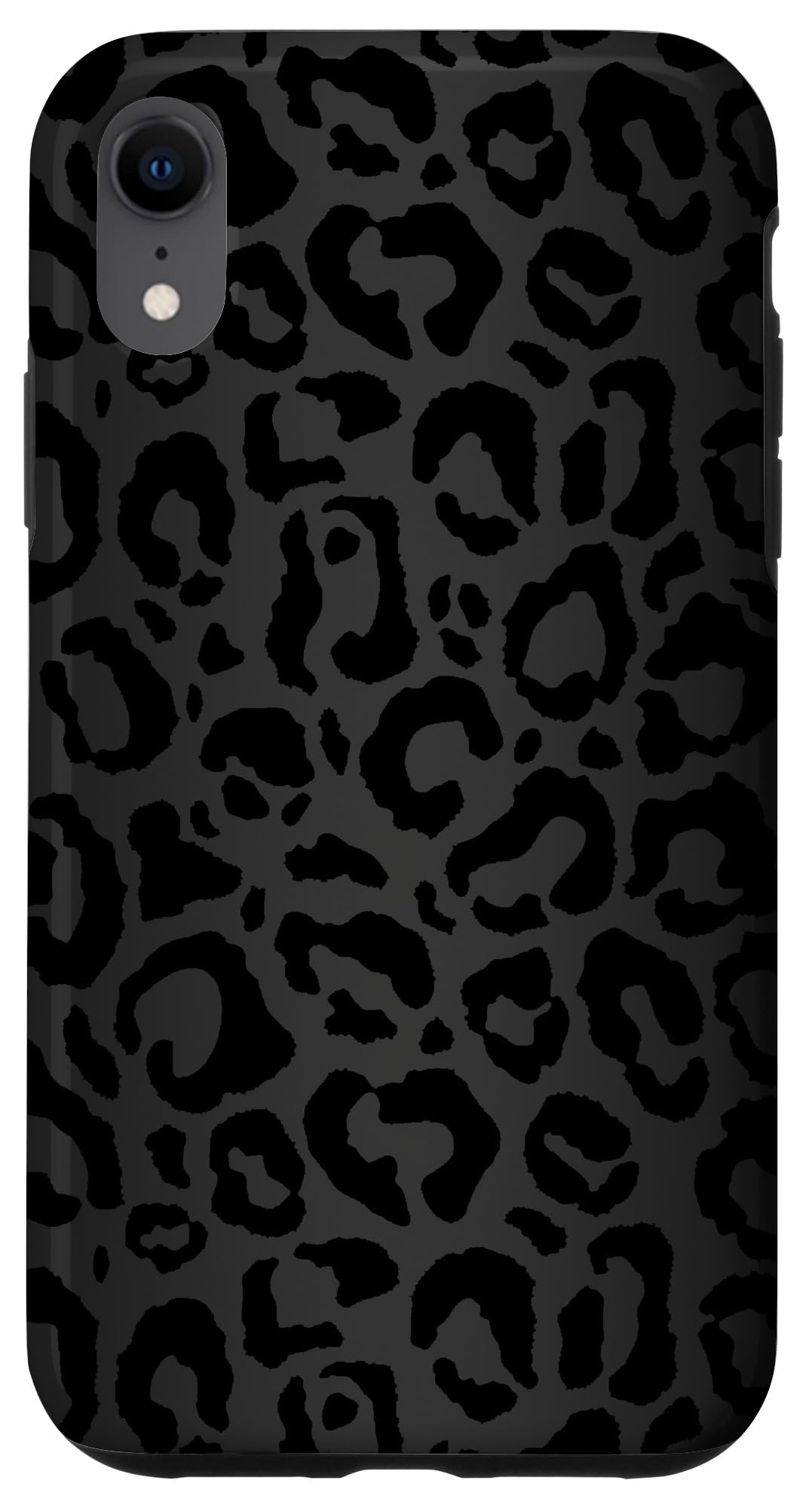iPhone XR Black Leopard Print Phone Case - Stylish Cheetah Pattern Protective Cover for Women & Men | Perfect for Daily Use, Travel & Fashion Accessories