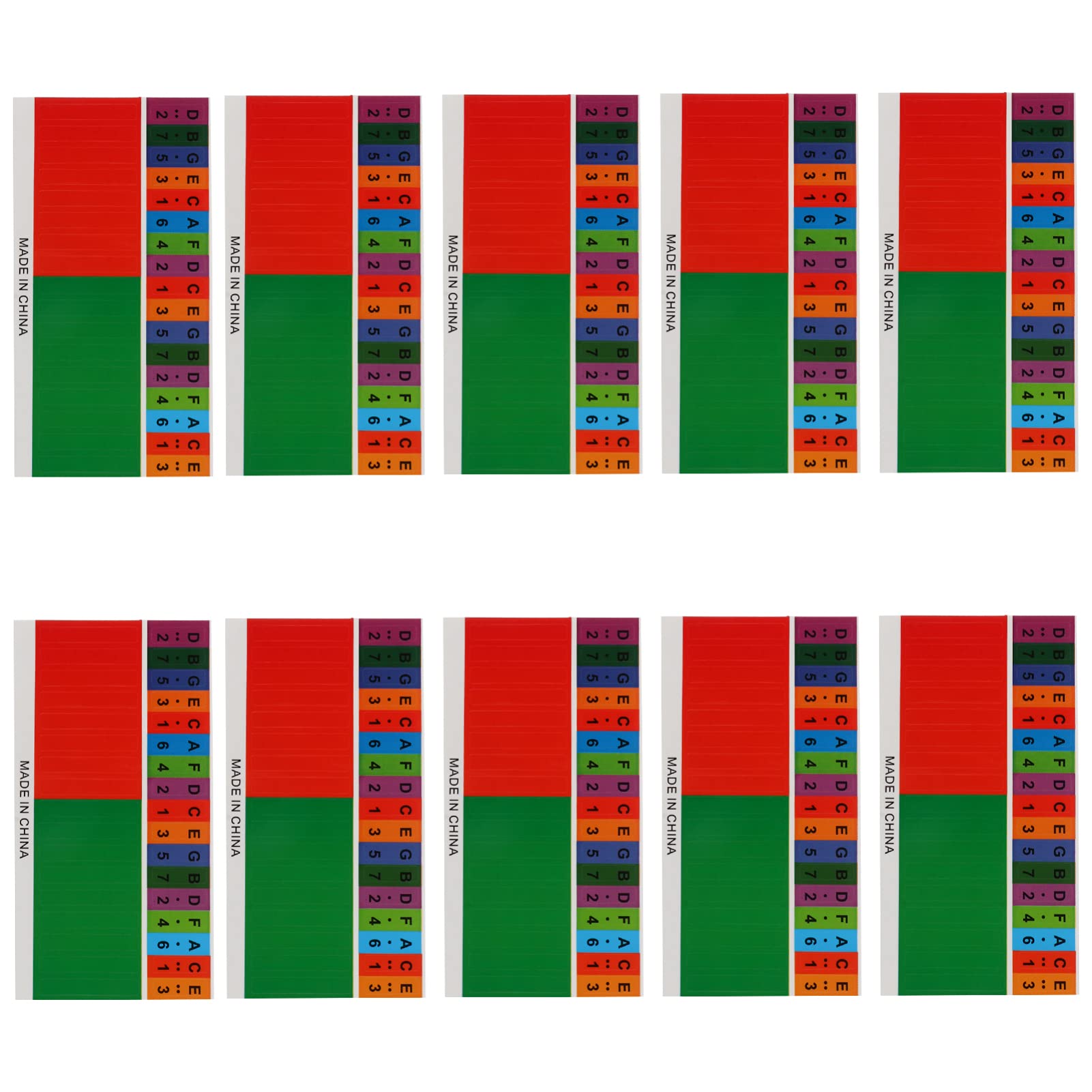 **EXCEART Kalimba Thumb Piano Stickers – 10pcs Piano Note & Scale Key Stickers for Beginners, Musical Gift, Percussion Accessories – Perfect for Learning, Practice & DIY Kalimba Decoration**