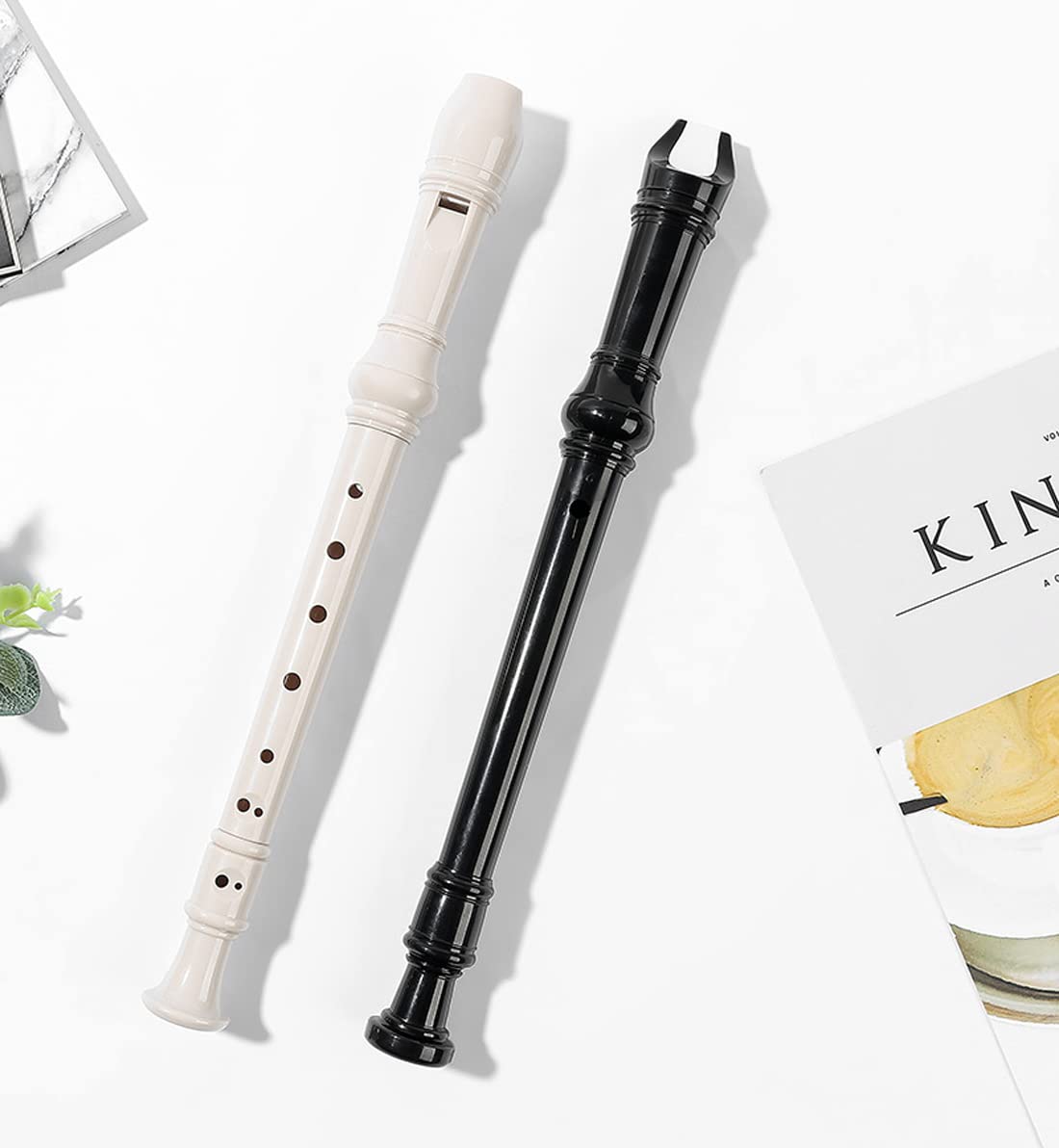 Elrido German Style G Soprano Recorder - 8 Hole Baroque Flute for Kids & Beginners | Includes Cleaning Kit, Fingering Chart & Cotton Bag | Perfect for Music Class, Homeschool & Early Childhood Education